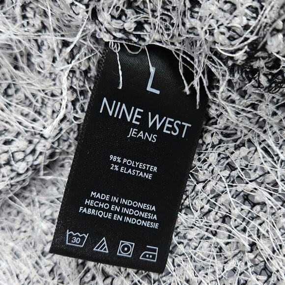 New Nine West Fuzzy Transitional Weather Tunic Top Dolman Sleeve Oversized Large - Picture 10 of 14